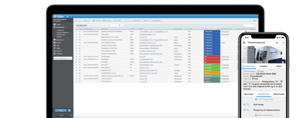Idus Online Vedligeholdssystem
